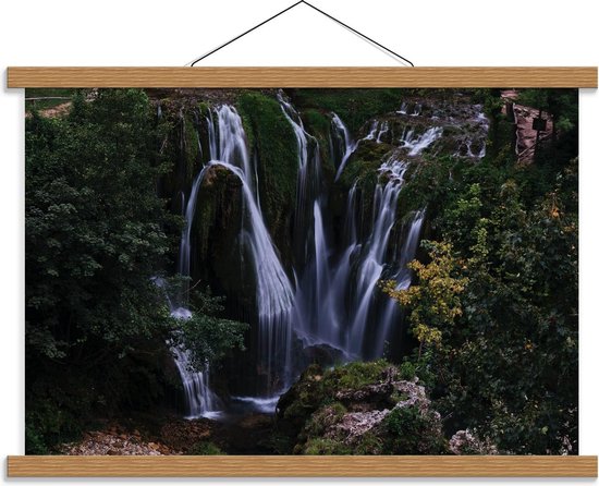 Schoolplaat – Mooie WatervallenMooie WatervallenMooie WatervallenMooie Watervallen - 60x40cm Foto op Textielposter (Wanddecoratie op Schoolplaat)