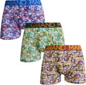 Bol.com GRAND MAN Katoenen Boxershorts 3-pack Blokjes - Maat XL aanbieding