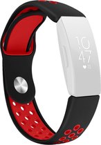By Qubix - Fitbit Inspire HR siliconen sportbandje (large) - Zwart + Rood