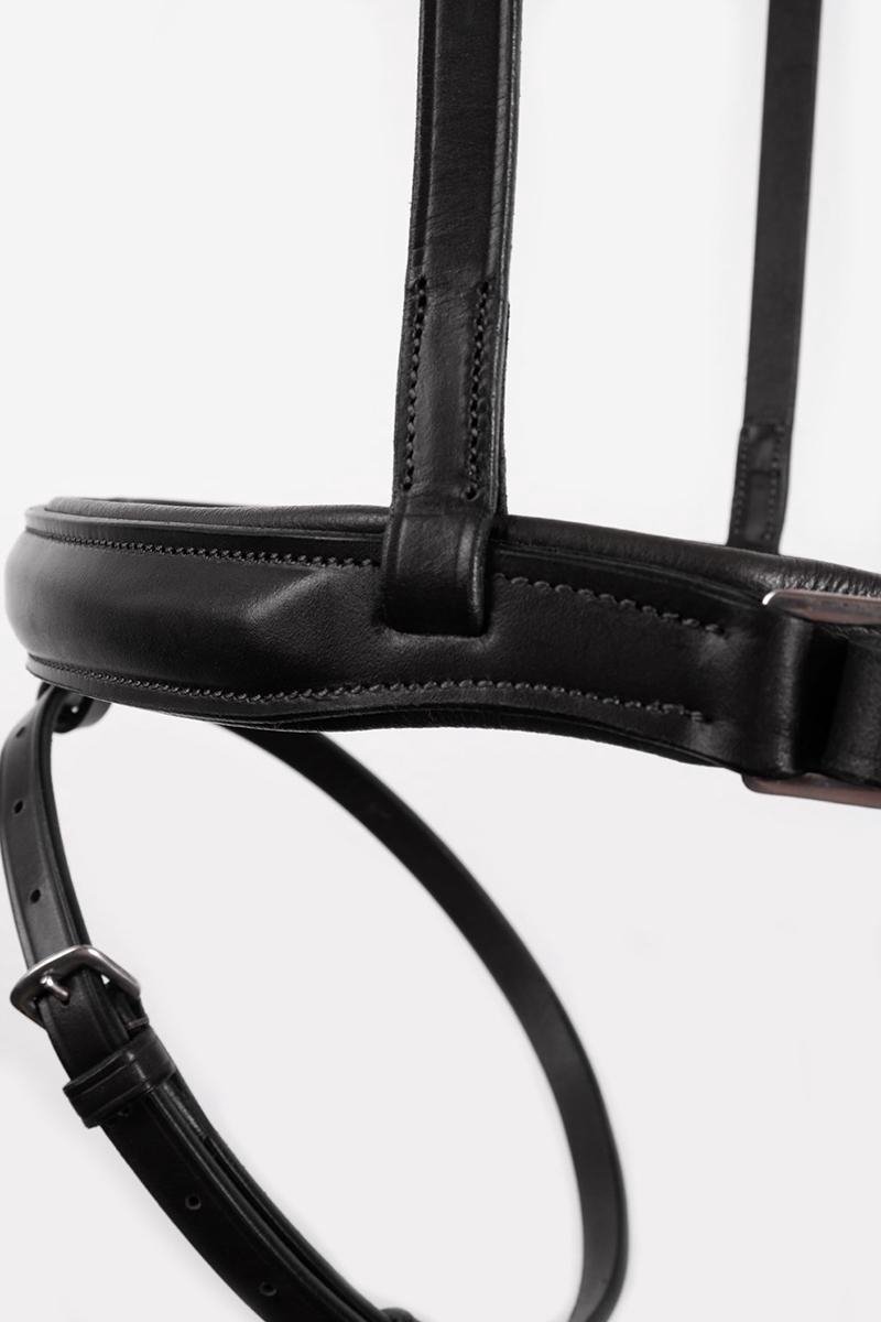 Bride De Dressage Montar Cob - Noire, Cuir, Avec Manivelle, NEW OLD STOCK