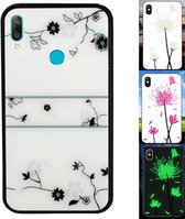 BackCover Magic Glass - Glow in the dark hoesje - Telefoonhoesje voor Huawei Y7 2019 - Roos