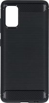 Brushed Backcover Samsung Galaxy A41 hoesje - Zwart