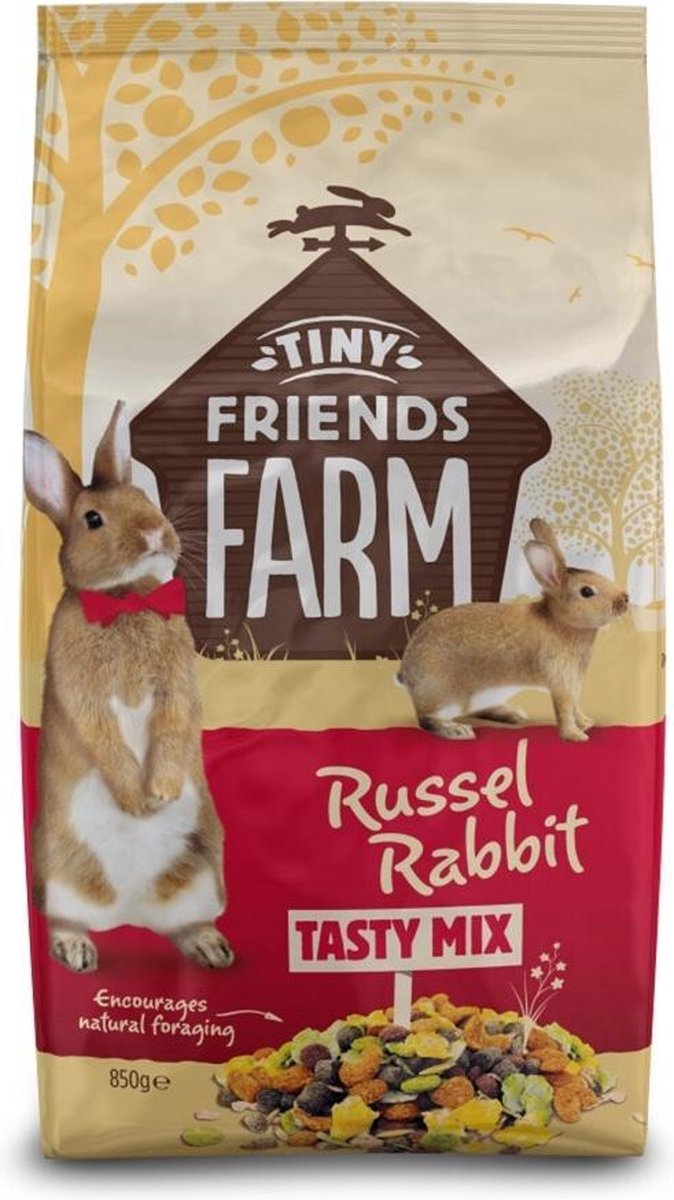 Tiny Friends Farm Russel Konijn Original - 6 x 850 gr - Voordeelverpakking
