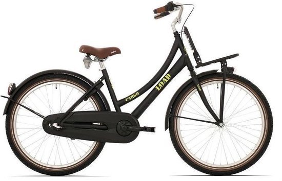 Bikefun Load 26" meisjesfiets met versnellingen remnaaf - mat zwart - fiets meisje | bol.com