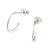Aramat jewels ® - 925 sterling zilveren oorbellen hoepel
