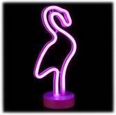 Relaxdays neonlamp led - nachtlampje - neon tafellamp - tafeldecoratie - neon lamp - Flamingo