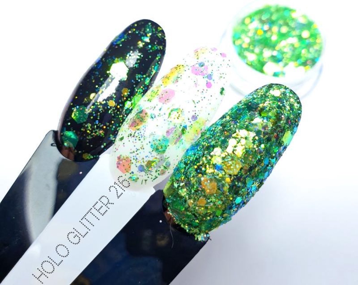 Goedkoopste Nailart Glitters - Nagel glitters - Korneliya HOLO Glitter Mix 216