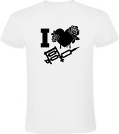 I love tattoo Heren t-shirt | tatoeage | tattoos | inkt | design | kado | Wit