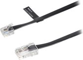 Valueline VLTP90310B100 Telefoonkabel Rj12 (6p6c) Male - Rj45 (8p6c) Male 10.0 M Zwart