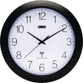 Horloge murale radiocommandée Balance Time - Horloge - Ronde - Plastique - Ø30 cm - Noir / Blanc