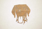 Wanddecoratie - Hond - Duitse staande hond 2 - M - 64x60cm - Eiken - muurdecoratie - Line Art