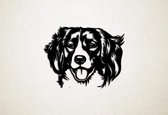 Wanddecoratie - Hond - Kooikerhondje 1 - L - 75x97cm - Zwart - muurdecoratie - Line Art