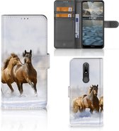 GSM Hoesje Nokia 2.4 Wallet Book Case Paarden