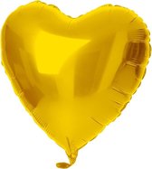 Folat - Folieballon hart goud (45cm)