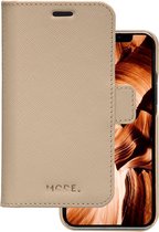 iPhone 12 Mini Bookcase hoesje - dbramante1928 - Effen Beige - Leer