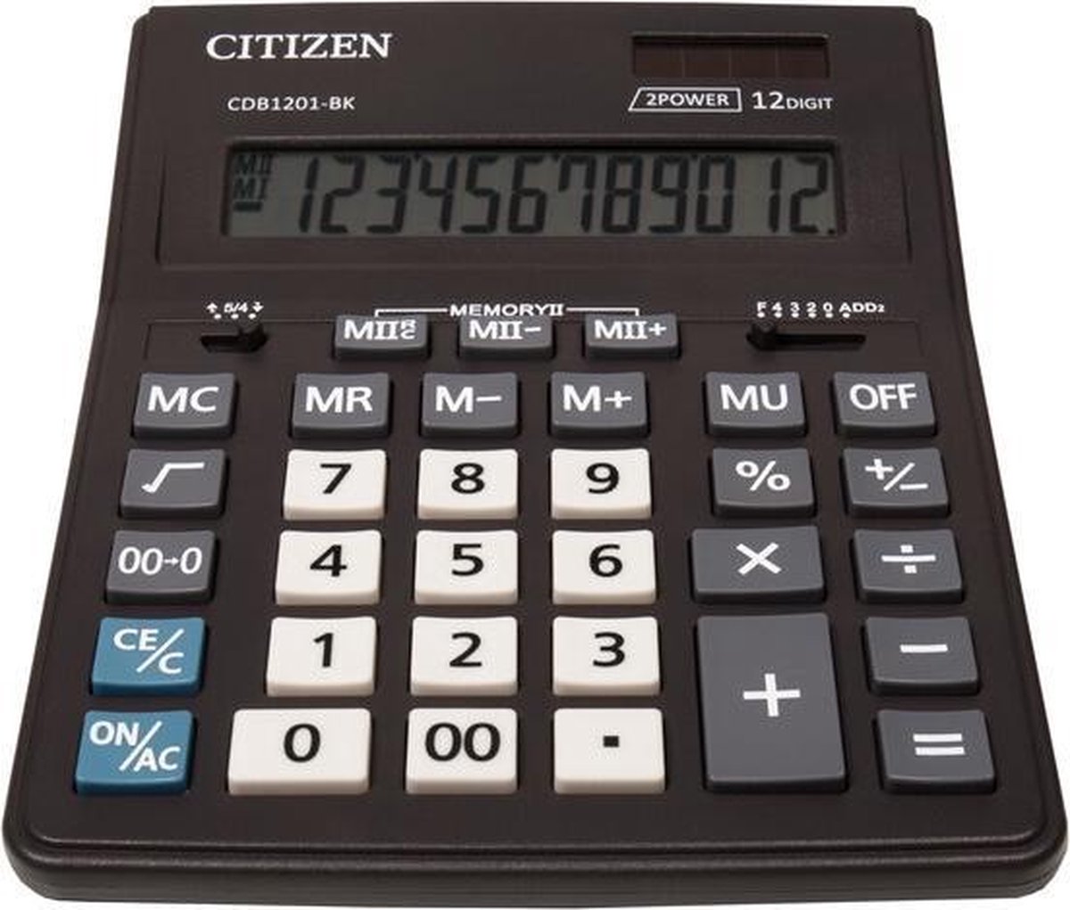 Calculator Citizen CDB1201 desktop Business Line, zwart