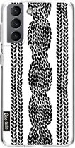 Casetastic Samsung Galaxy S21 4G/5G Hoesje - Softcover Hoesje met Design - Cable Row Print