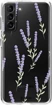 Casetastic Samsung Galaxy S21 Plus 4G/5G Hoesje - Softcover Hoesje met Design - Wonders of Lavender Print