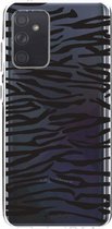 Casetastic Samsung Galaxy A72 (2021) 5G / Galaxy A72 (2021) 4G Hoesje - Softcover Hoesje met Design - Zebra Print