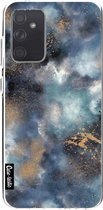 Casetastic Samsung Galaxy A72 (2021) 5G / Galaxy A72 (2021) 4G Hoesje - Softcover Hoesje met Design - Smokey Dark Marble Print