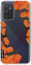 Casetastic Samsung Galaxy A52 (2021) 5G / Galaxy A52 (2021) 4G Hoesje - Softcover Hoesje met Design - Orange Autumn Flowers Print