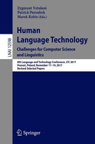 Lecture Notes in Computer Science 12598 - Human Language Technology. Challenges for Computer Science and Linguistics