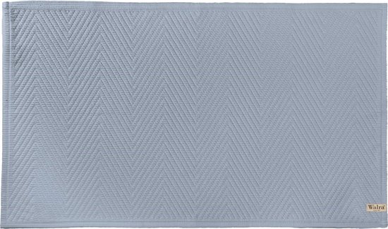 Walra Badmat Antislip Soft Cotton –Douchemat 60x100 cm - Badkamermat 100% Katoen – Blauw