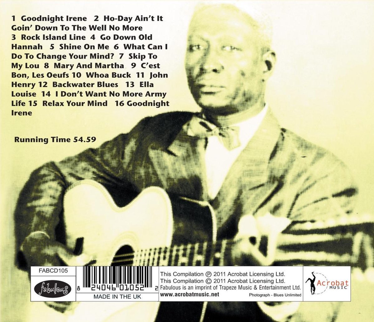 Leadbelly Live, Leadbelly CD (album) Muziek