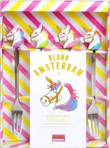 Blond Amsterdam Unicorn Gebaksvorkjes - 4 stuks