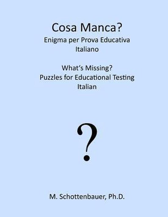 Cosa Manca? Enigma per Prova Educativa - cover