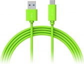 XLayer USB naar USB-C kabel - Oplaadkabel 3A voor USB-C apparaten - USB 3.0 5 Gb/s - 1 meter - groen