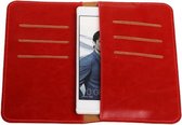 Rood Pull-up Medium Pu portemonnee wallet voor Huawei Y5