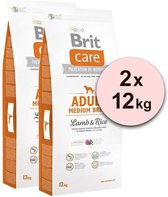 Brit Care Hypo Allergeen Adult Medium Lam & Rijst 2 x 12 kg