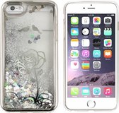 Colorfone PREMIUM CoolSkin Liquid / Glitter / Siliconen / Gel / TPU / Softcase / Hoesje / Cover / Case voor de Apple iPhone 7 Plus Roos Zilver