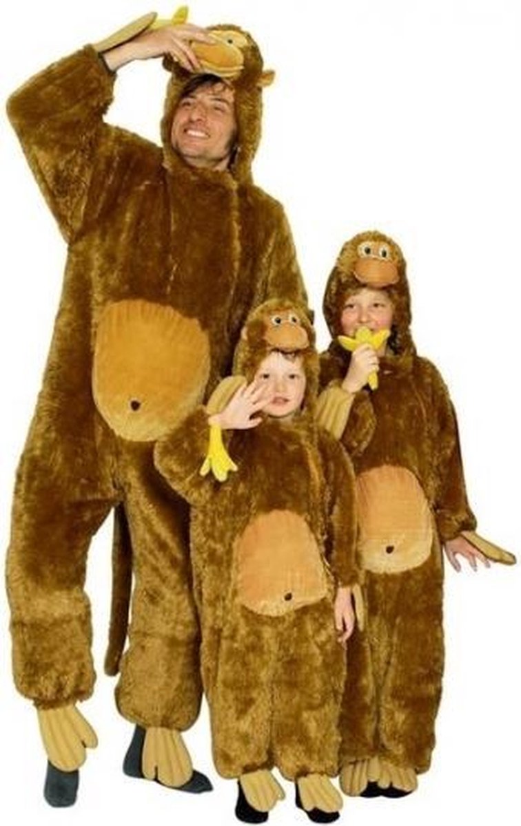 consumptie ik ga akkoord met worm Pluche dierenpak aap voor kids 116-128 - apen kostuum / onesie | bol.com
