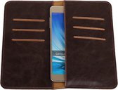 Mocca Pull-up Large Pu portemonnee wallet voor Samsung Galaxy S6