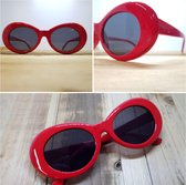 Planga Rood & Zwarte glazen sixty, seventy, eighties zonnebril.