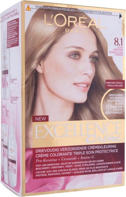 L’Oréal Paris Excellence Crème 8.1 Licht Asblond Haarverf