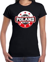 Have fear Poland is here / Polen supporter t-shirt zwart voor dames L