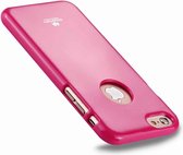 GOOSPERY JELLY CASE voor iPhone 6 Plus & 6s Plus TPU Glitterpoeder Valbestendig Beschermende Cover Case (Magenta)