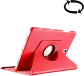 Let op type!! Samsung Galaxy Tab S3 9.7 inch / T820 360 graden draaiend Litchi structuur PU leren Hoesje met houder en slaap / ontwaak functie (rood)