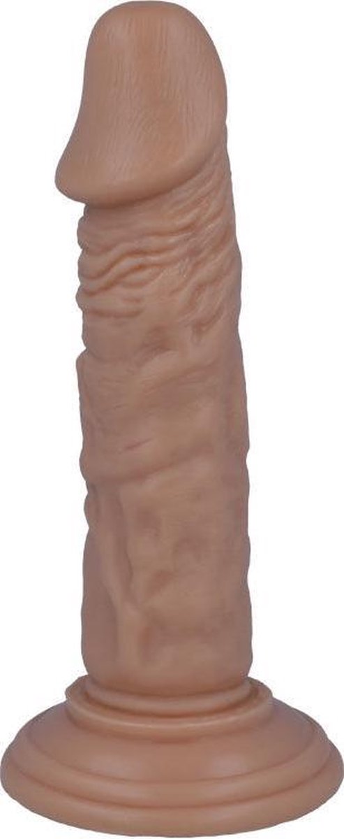 Mr. Intense - dildo - dildo vibrator - dildo vrouwen - dildo mannen - dildo anaal - dildo xxl  - beige - flexibel - 16,2cm Ø 3cm / sex / erotiek toys