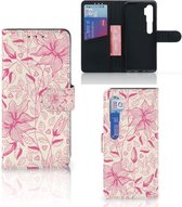 Telefoon Hoesje Xiaomi Mi Note 10 Pro Magnet Case Pink Flowers