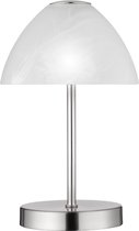 LED Tafellamp - Tafelverlichting - Trion Quno - 2W - Warm Wit 3000K - Rond - Mat Nikkel - Aluminium