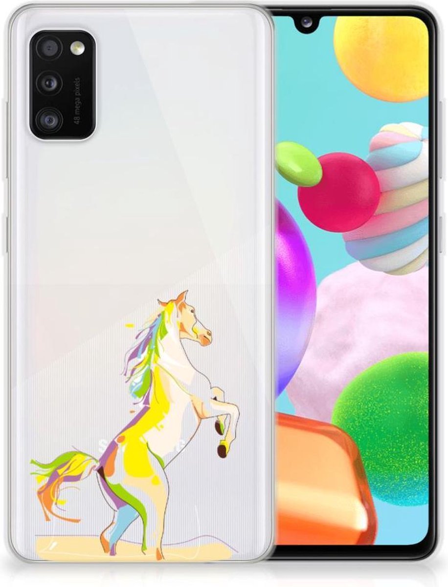 Samsung Galaxy A41 Telefoonhoesje met Naam Horse Color