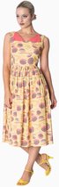 Dancing Days Flare jurk -2XL- PARASOL ALL OVER RETRO CONTRAST Creme