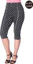 Dancing Days Capri broek -4XL- POLKA LOVE Zwart