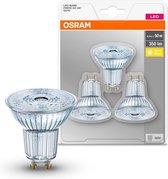 OSRAM 4058075820159 LED-lamp Energielabel A++ (A++ - E) GU10 Reflector 5 W Warmwit (Ø x l) 50.0 mm x 52.0 mm 3 stuk(s)