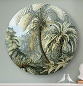 HIP ORGNL Schilderij Botanisch met palmen - ⌀80cm - Wandcirkel