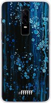 OnePlus 6 Hoesje Transparant TPU Case - Bubbling Blues #ffffff